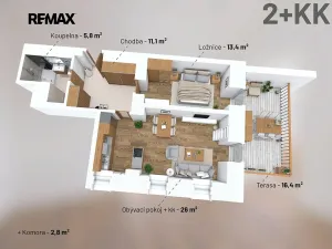 Prodej bytu 2+kk, Svoboda nad Úpou, Nádražní, 56 m2