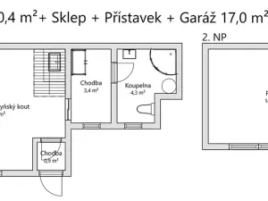Pronájem chaty, Olomouc, Stratilova, 40 m2