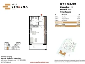 Prodej bytu 1+kk, Kladno, 37 m2