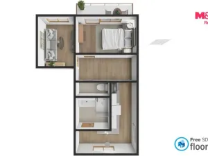 Pronájem bytu 2+1, Žďár nad Sázavou - Žďár nad Sázavou 4, Studentská, 53 m2
