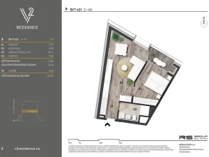 Prodej bytu 2+kk, Praha - Košíře, Hlaváčkova, 44 m2