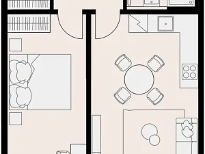 Pronájem bytu 2+kk, Praha - Hlubočepy, Vítové, 50 m2