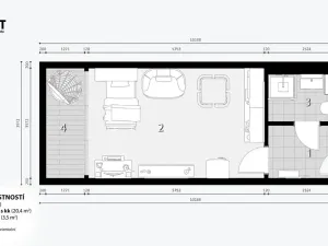 Pronájem bytu 1+kk, Znojmo, Jarošova, 35 m2