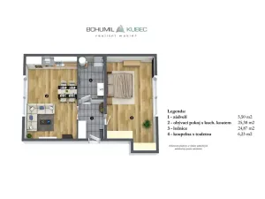 Prodej bytu 2+kk, Veselí nad Lužnicí, Budějovická, 62 m2
