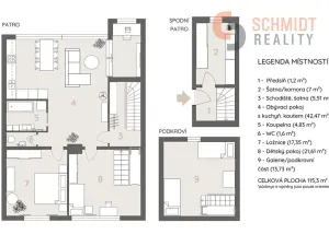 Prodej bytu 4+kk, Brno, Padělíky, 115 m2