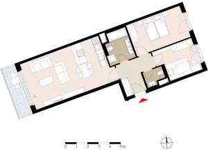 Pronájem bytu 3+kk, Praha - Žižkov, Krásova, 70 m2
