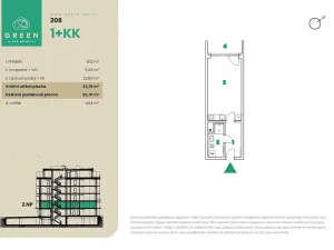 Prodej bytu 1+kk, Mladá Boleslav, 36 m2