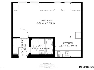 Pronájem bytu 1+kk, Praha - Nusle, Slavojova, 34 m2