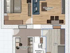 Prodej bytu 3+1, Hustopeče, Javorová, 71 m2
