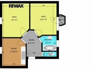 Prodej bytu 2+1, Nymburk, Maršála Koněva, 51 m2