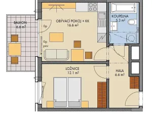 Prodej bytu 2+kk, Praha - Prosek, Čakovická, 47 m2