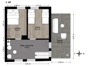 Prodej rodinného domu, Ostředek, 86 m2