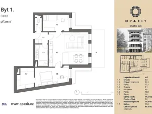 Prodej bytu 3+kk, Brno, Palackého náměstí, 80 m2