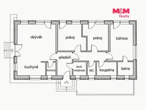 Pronájem rodinného domu, Čakovičky, Jedlová, 110 m2