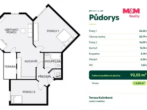 Prodej bytu 3+1, Břeclav, Kpt. Jaroše, 93 m2