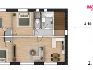 Prodej činžovního domu, Otrokovice - Kvítkovice, tř. Osvobození, 422 m2