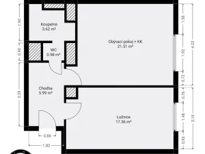 Pronájem bytu 2+kk, Praha - Vršovice, Vršovická, 49 m2