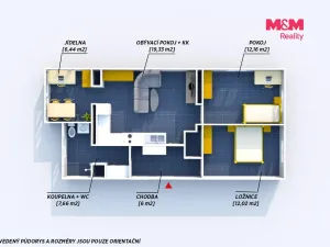 Prodej bytu 4+kk, Lochovice, 64 m2