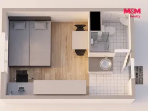 Prodej bytu 1+kk, Karlovy Vary - Stará Role, Fibichova, 18 m2