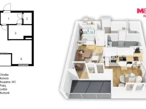 Prodej bytu 1+kk, Klecany, V Honech, 32 m2