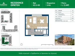 Pronájem bytu 1+kk, Praha - Chodov, Líbalova, 32 m2