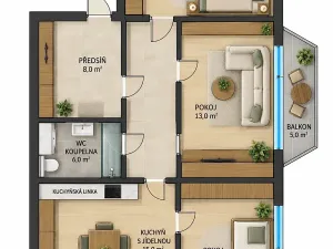 Prodej bytu 3+1, Šumperk, Dolnostudénská, 72 m2