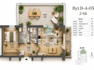 Prodej bytu 2+kk, Hluboká nad Vltavou, Masarykova, 62 m2