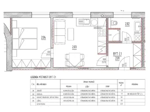 Pronájem bytu 2+kk, Písek, Pražská, 43 m2