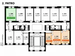 Pronájem kanceláře, Hradec Králové, Československé armády, 26 m2