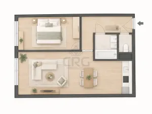 Prodej bytu 2+kk, Libčice nad Vltavou, Pod Saharou, 45 m2