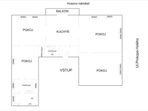 Pronájem bytu 4+1, Děčín, Husovo nám., 156 m2