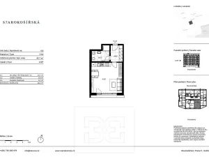Prodej bytu 1+kk, Praha - Košíře, Starokošířská, 42 m2