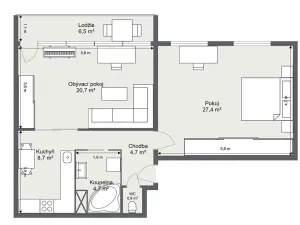 Prodej bytu 2+kk, Praha - Krč, V Štíhlách, 67 m2