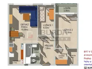 Prodej bytu 3+kk, Praha - Chodov, Michnova, 61 m2
