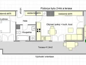 Prodej bytu 2+kk, Praha - Pitkovice, Chorošová, 55 m2