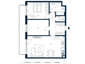 Pronájem bytu 3+kk, Praha - Vysočany, Hindlova, 82 m2
