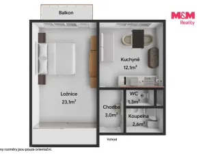 Prodej bytu 1+1, Klatovy - Klatovy IV, Za Tratí, 42 m2
