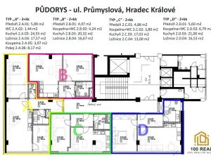 Pronájem bytu 2+kk, Hradec Králové, Průmyslová, 45 m2