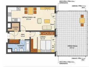 Prodej bytu 2+kk, Praha - Prosek, Prosecká, 54 m2