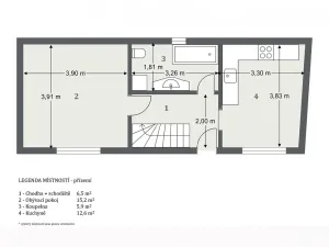 Pronájem rodinného domu, Zlonín, Hlavní, 78 m2