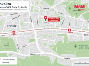 Prodej garážového stání, Praha - Košíře, Tůmova, 11 m2