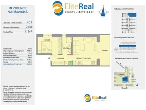 Pronájem bytu 2+kk, Olomouc, Varšavské nám., 40 m2
