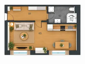 Pronájem bytu 1+kk, Praha - Letňany, Toužimská, 38 m2