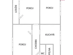 Pronájem bytu 3+1, Chomutov, Kamenná, 76 m2