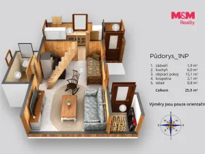 Prodej zahrady, Dobkovice - Prosetín, 619 m2