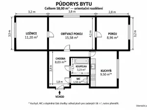 Prodej bytu 3+1, Frýdek-Místek, Bavlnářská, 58 m2