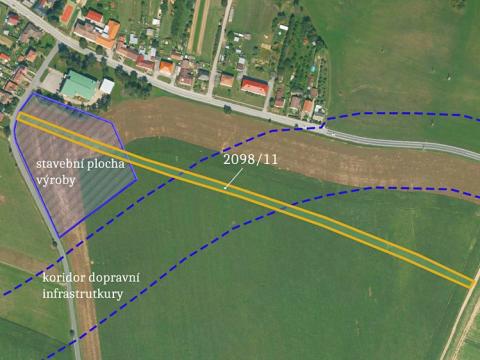 Prodej pozemku pro komerční výstavbu, Předín, 5761 m2