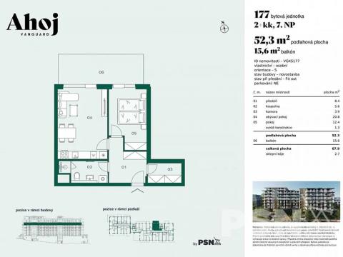 Prodej bytu 2+kk, Praha - Modřany, Československého exilu, 52 m2