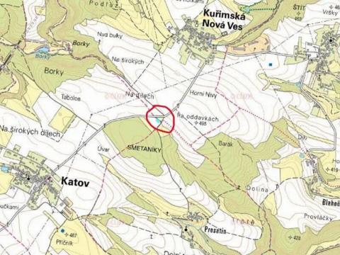 Prodej podílu pozemku, Katov, 459 m2