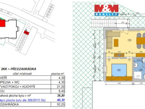 Prodej bytu 2+kk, Dačice - Dačice V, U Stadionu, 40 m2
